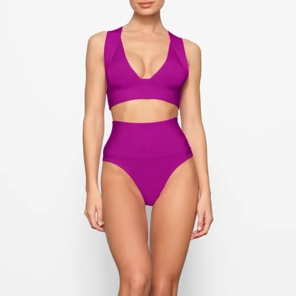 Skims Knit Beachwear High Waisted Bottom - Lollipop Size XS